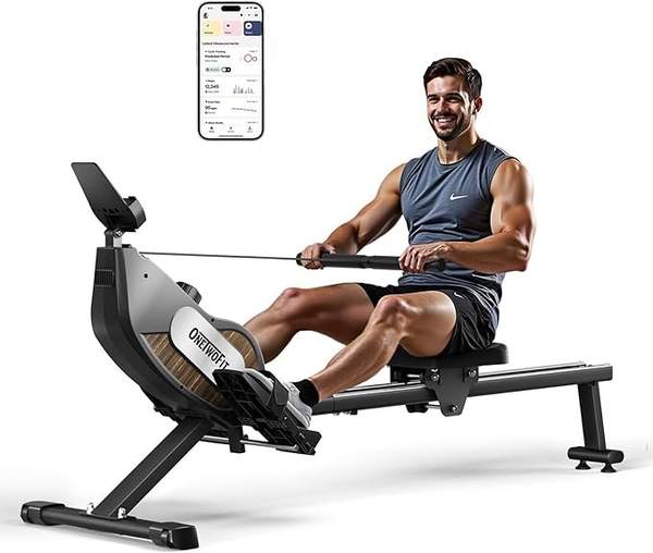 Rudergerät klappbar, Stepper für Zuhause, 16 Stufen Widerstand, Fitnessgerät