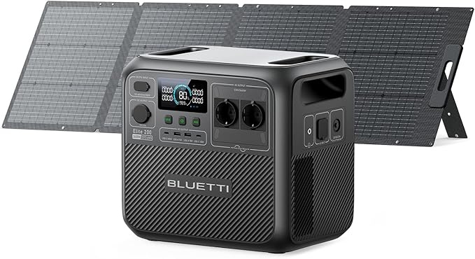 bluettti elite 200 v2 tragbare powerstation mit 200w solarpanel und akku