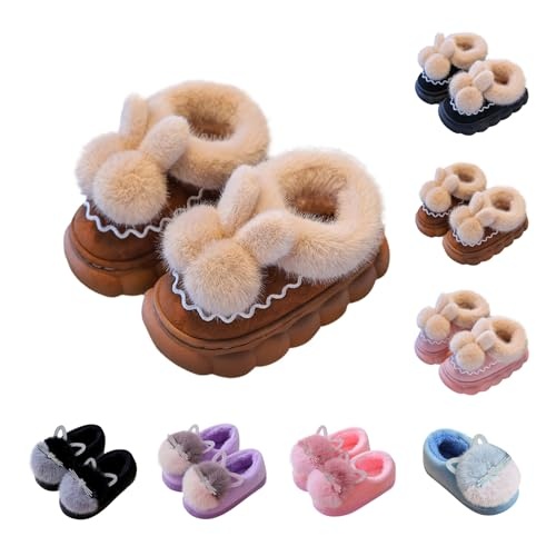 hausschuhe kinder winter flauschige pantoffeln plüsch haustier design rutschfest indoor outdoor