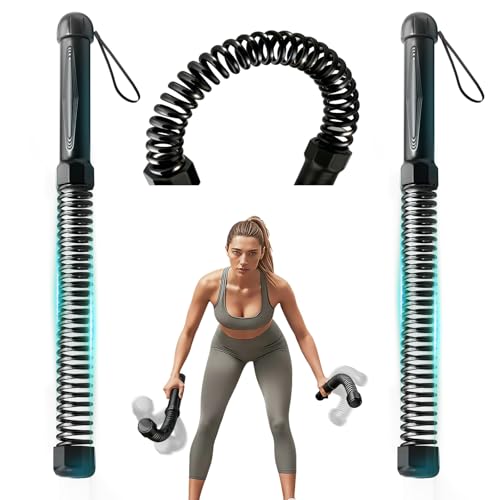 Battle Ropes ohne Seil, tragbares Fitness Equipment für Home Gym, 2 Stück, Schwarz