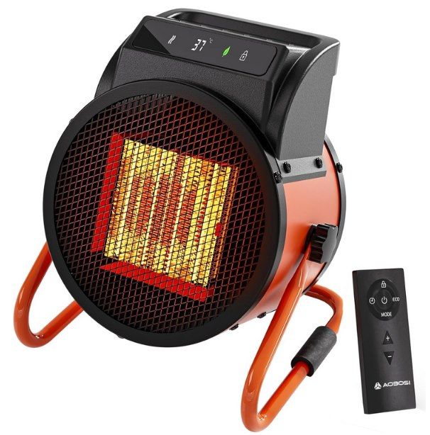 AAOBOSI 3.000W Heizlüfter mit Fernbedienung und digitalem Thermostat