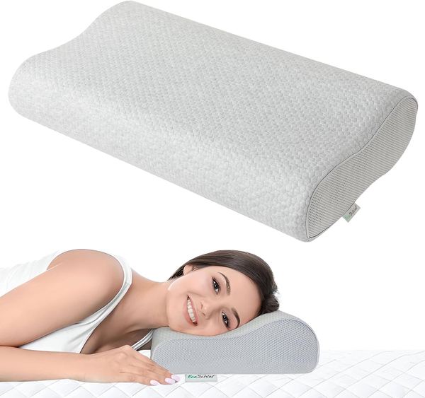 Orthopädisches Nackenkissen aus Soft Memory Foam (Grau)