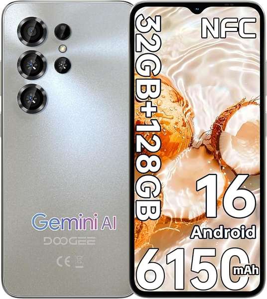 DOOGEE NOTE56X PRO Smartphone 32GB RAM 128GB ROM 6150mAh 6,56" HD+ NFC GPS