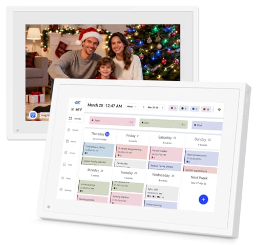 Hesmor 10,1" Digitaler Kalender Touchscreen, Familienplaner 32 GB, HD 1280x800