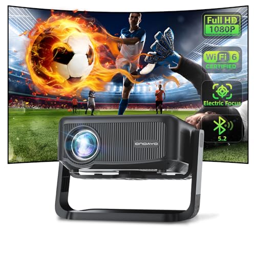 4k mini beamer 25000lm, 1080p hd, wi-fi 6, bluetooth 5.2, trapezkorrektur, ONOAYO