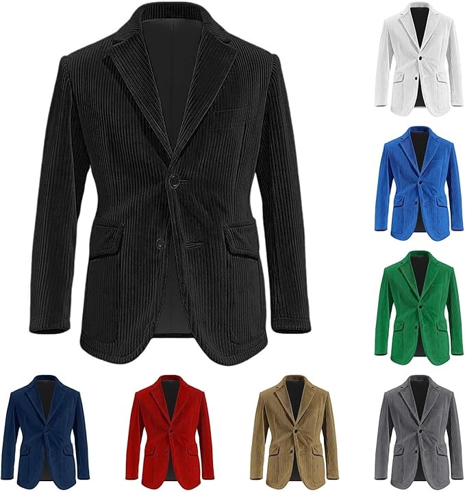 cord sakko herren schwarz, sportlich modern, regular fit, anzugjacke xl, hochzeit blazer