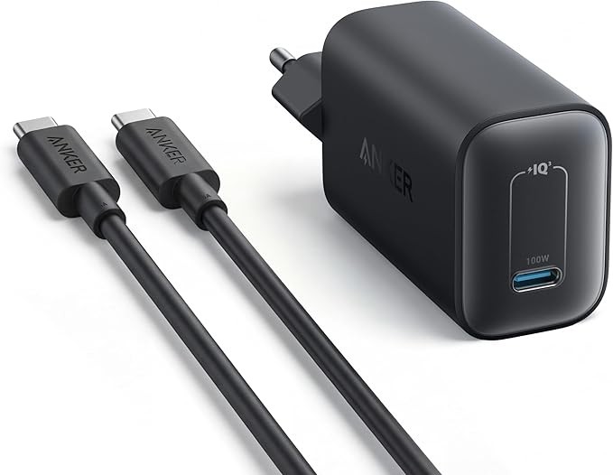 Anker Nano 100W Ladegerät für MacBook, iPad, iPhone & USB-C Geräte, 1,8m Kabel
