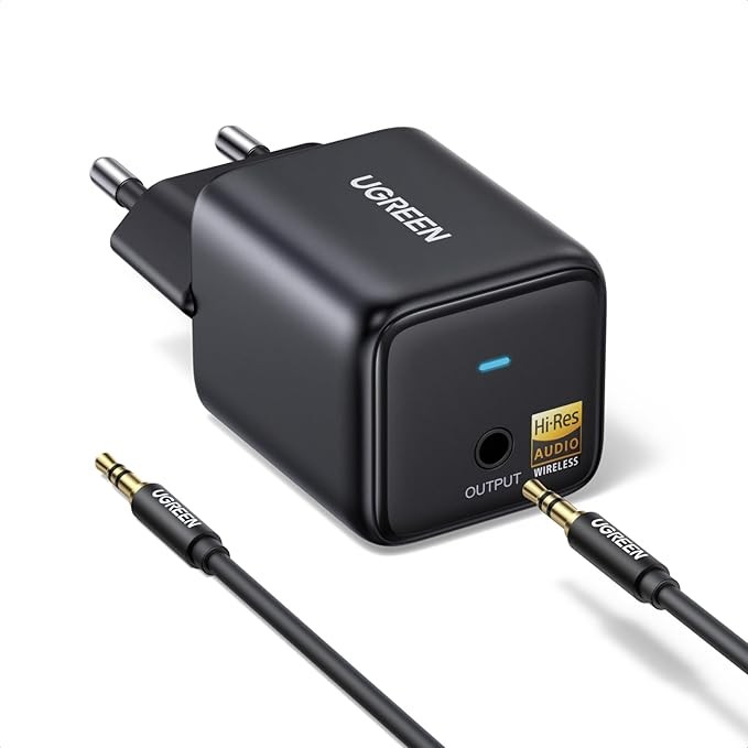 UGREEN Hi-Res Bluetooth 6.0 Adapter BT523, LDAC, 3,5 mm AUX, 10 m Reichweite