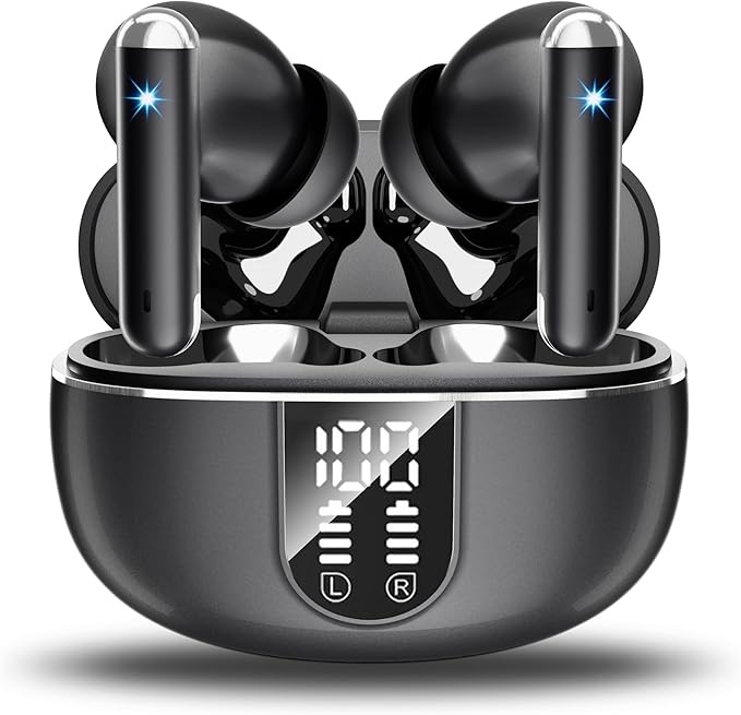 jbmi kabellose bluetooth kopfhörer 5.3 in ear mit 4 mikrofonen noise cancelling schwarz