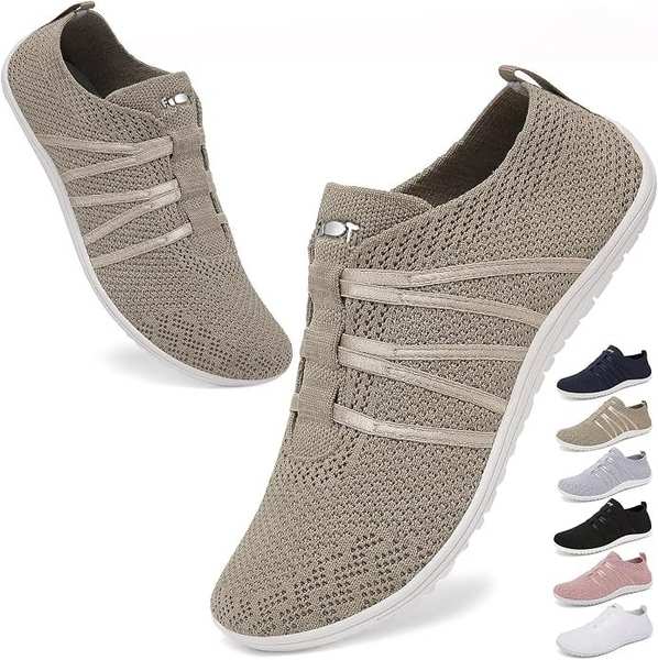 Barfußschuhe Damen Herren, Fitnessschuhe Slip On, Sommerschuhe Rosa 40EU