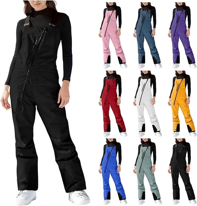 skihose damen winddicht warm latzhose snowboardhose outdoor schneeanzug reißverschluss