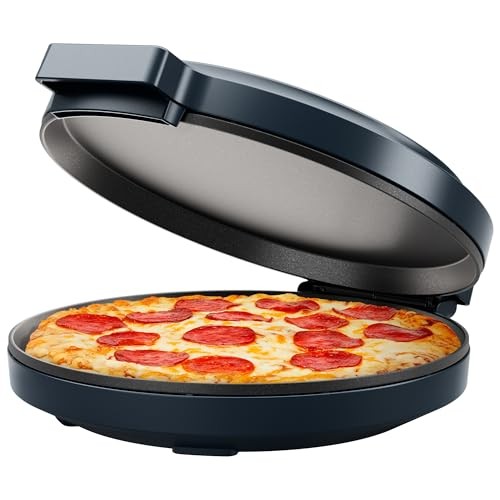 Chefman Pizzaofen elektrisch mit 30 cm Antihaft-Kochplatten für vielseitige Gerichte