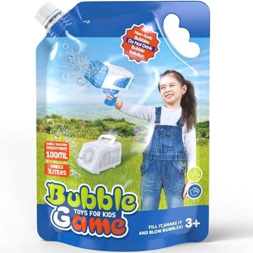 Seifenblasenflüssigkeit 1L Kompakt für Pistole, Maschine & Pusten  Nachfüllflasche