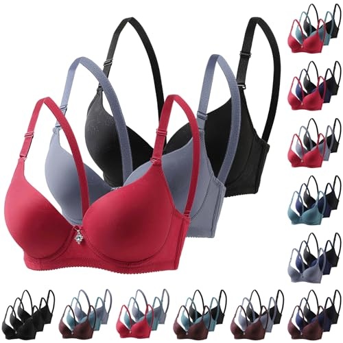 xcxc damen bh 3er pack mit bügel push up balconette verstellbare träger für everyday