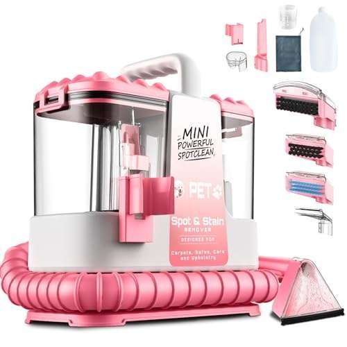 Polsterreiniger Nasssauger 600W, 500ml Lösung, Zubehör für Teppiche, Sofas, Autos