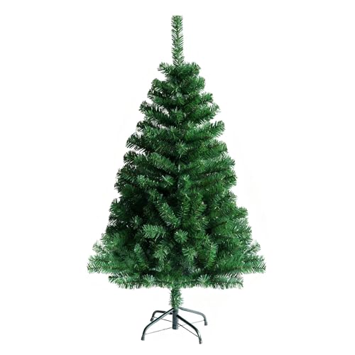 künstlicher weihnachtsbaum 120 cm tannenbaum mit 360 spitzen pvc klappsystem metallständer grün