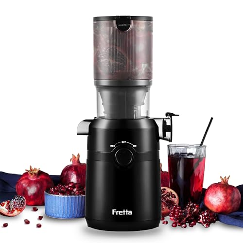 Fretta Slow Juicer 200W, 108MM Fütterungsröhre, BPA-frei, für ganze Obst/Gemüse