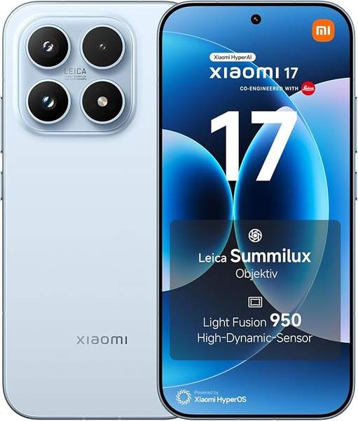 XIAOMI 17 Smartphone, 12GB RAM, AI, Ice Blau, 3 Jahre Garantie