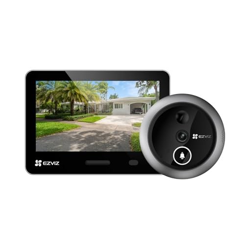 EZVIZ WLAN Türspion 2026 | 5,5" Farbbildschirm, 4K Kamera, 155 Weitwinkel, KI-Personenerkennung