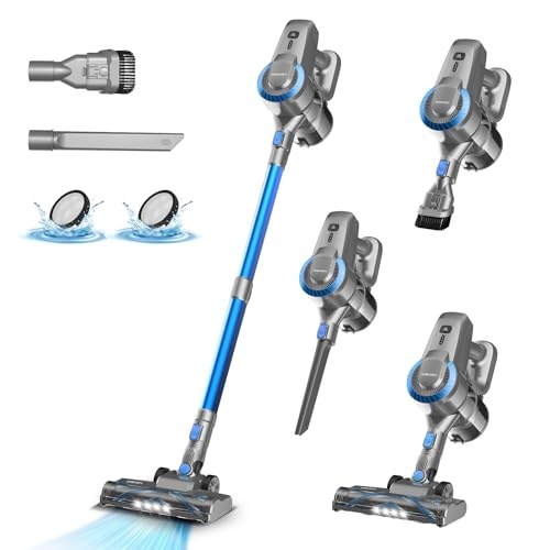 Akku Staubsauger 25000Pa, 175W, 50Min, Kabellos, Handstaubsauger für Teppich und Hartboden