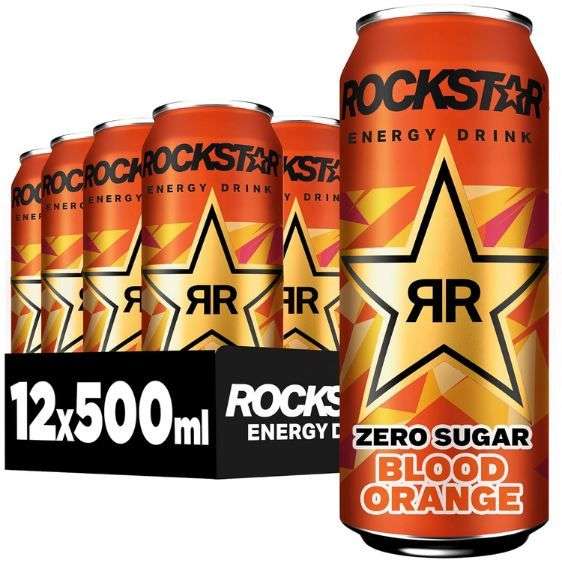 Rockstar Energy Drink Blood Orange Zero 12er Pack 0,5L