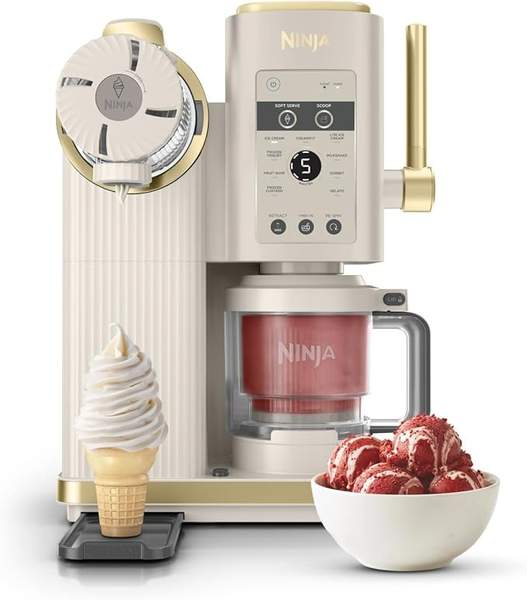 Ninja CREAMi Eismaschine NC701EUSTGD, 2 Behälter, 13 Funktionen, Stone Gold