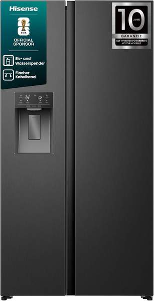 Hisense Kühlschrank Side-by-Side RS5P528STFE, 528L, 40 dB, No Frost, 91,1178,661,5 cm