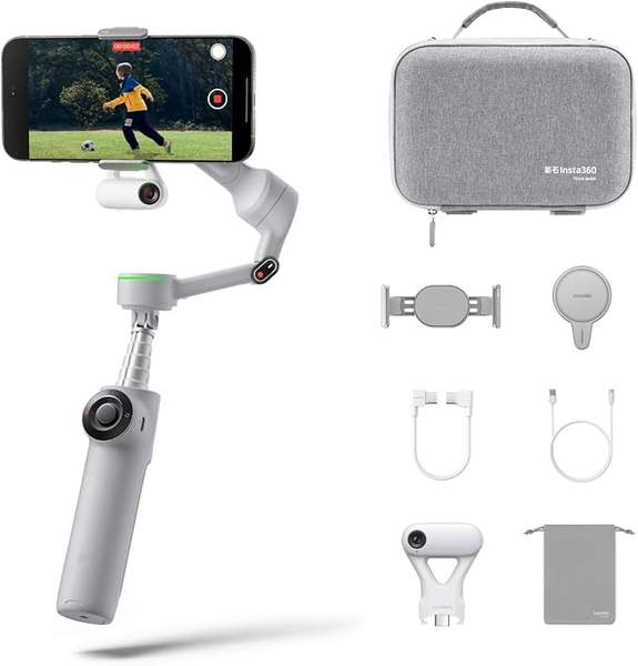 Insta360 Flow 2 Pro Smartphone Gimbal Stabilisator für iPhone & Android Grau