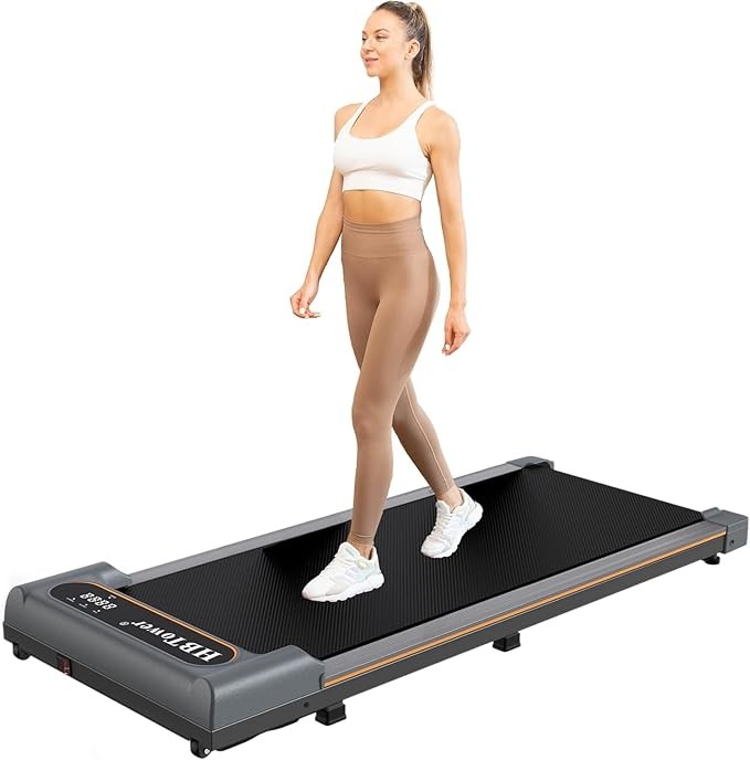 HBTower Laufband 2 in 1 für Home Office, tragbares Walking Pad mit Fernbedienung