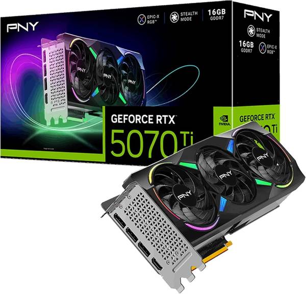 PNY GeForce RTX 5070 Ti OC 16GB GDDR7 Epic-X Triple