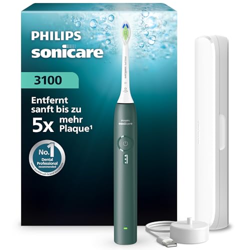 Philips Sonicare 3100 Elektrische Zahnbürste, Schallzahnbürste, Drucksensor, 3 Stufen