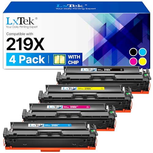 LxTek 219X Toner Schwarz kompatibel für HP Color LaserJet Pro MFP 3302 (4er-Pack)