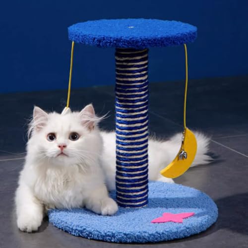 Kratzbaumturm 30,5 cm, Platzsparend, Sternenhimmel-Thema, für kleine Katzen unter 4 kg