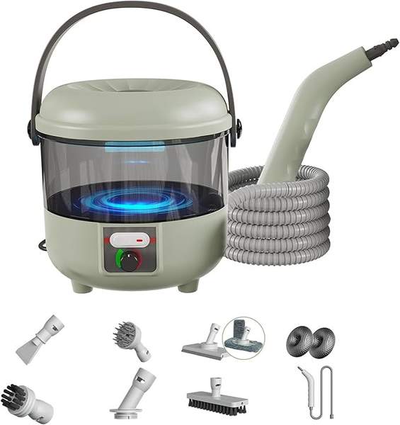 Dampfreiniger 2500W mit 6 Bürstenköpfen, für Polster, Auto, Küche, Bad, Fliesen