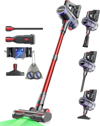 VACTechPro Akku Staubsauger 55KPa/600W, 70Min Laufzeit, 1,6L Behälter, leise