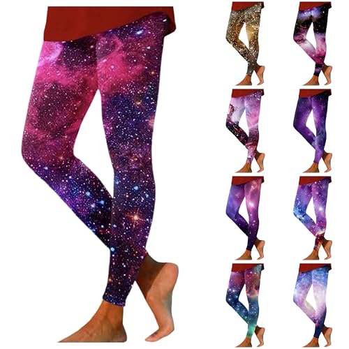 Galaxy Damen Kostüm Leggings Planetendesign Sportleggings Weltall Batik Yoga