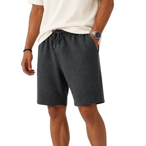 ROSS CAMP Sporthose Herren Kurz - Laufshorts Baumwolle Fitness Bermuda Shorts