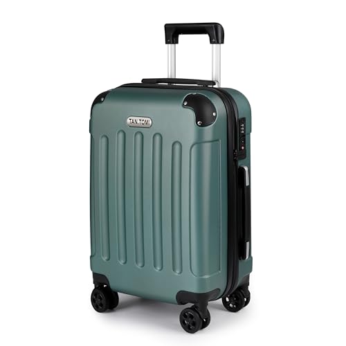 TANTOMI Handgepäck Koffer 20 Zoll Hartschale Trolley 4 Rollen 41l Zahlenschloss