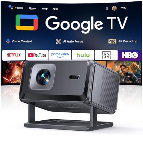 4K Beamer, Smart Projektor 1080P FHD, WiFi Bluetooth, Autofokus, Tragbar