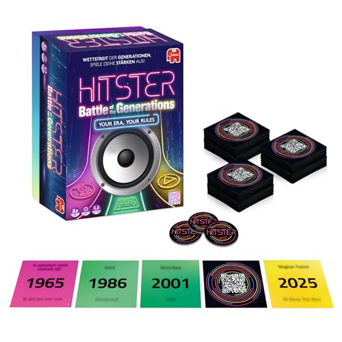 Hitster Battle of the Generations  Musik Brettspiel mit 420+ Songs, 3 Epochen