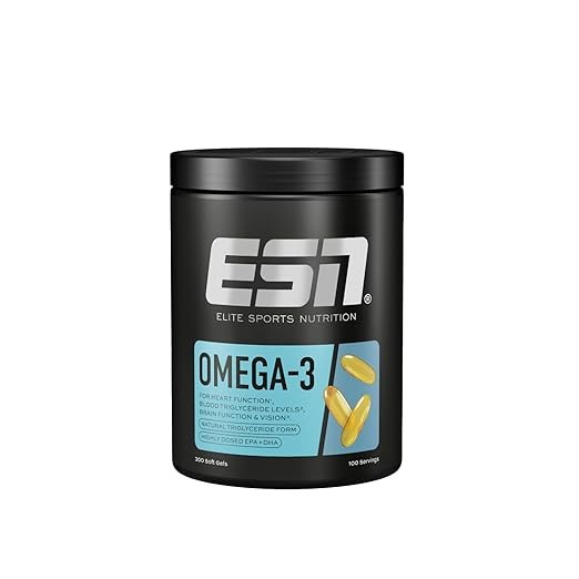ESN Omega-3 Fischöl hochdosiert, 300 Kapseln, 1200 mg EPA, 900 mg DHA