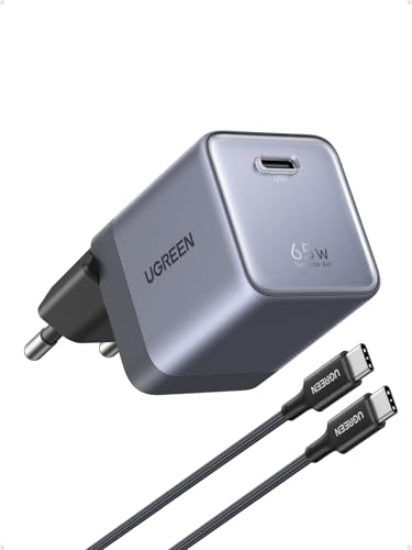 UGREEN 65W Mini USB-C Ladegerät, GaN, Schnellladegerät, grau, superkompakt