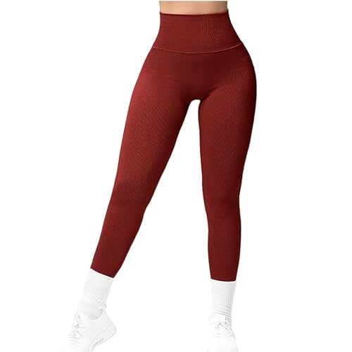 Produktbild: High Waist Scrunch Butt Leggings Damen elastisch blickdicht Anti-Cellulite für Gym Yoga Fitness