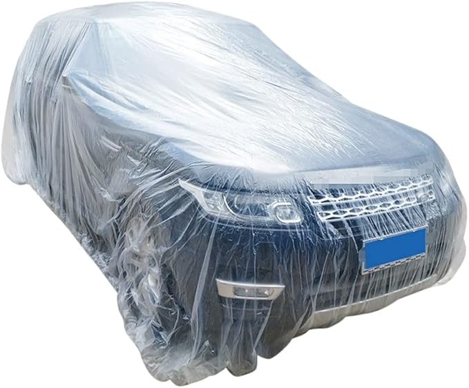 Produktbild: Einweg-Autoabdeckung, wasserdicht, UV-beständig, transparent, 6,6 x 3,8 m