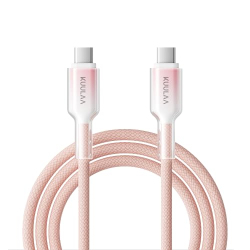 60W PD3.0 USB C auf USB C Ladekabel 1M für iPhone 15/16/17 Pro Max, iPad, MacBook, Samsung (Pink)