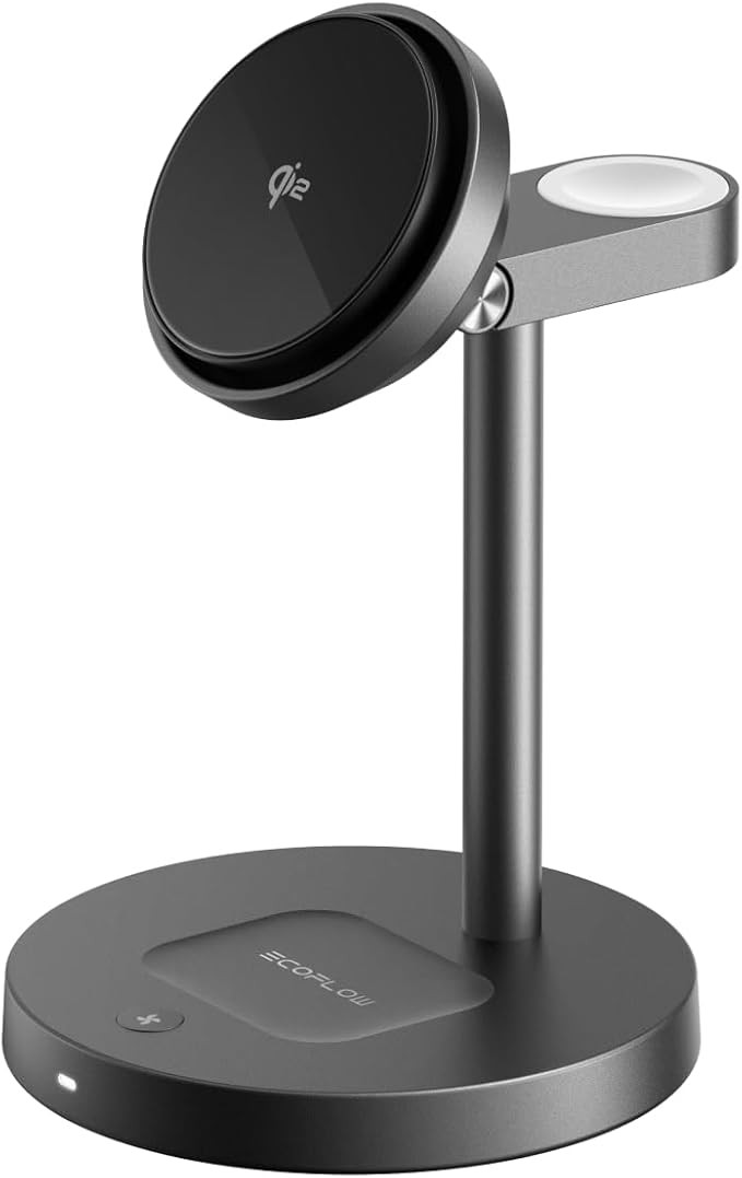 EcoFlow Qi2 MagSafe Ladestation 3 in 1 für iPhone, Apple Watch, AirPods