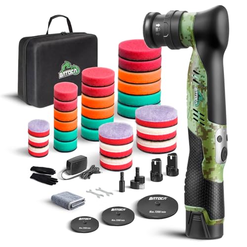 BATOCA S5 Mini Poliermaschine Akku 12V Rotations- und Exzenterpolierer 6 Stufen