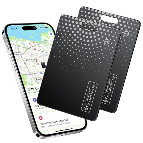TIMU Air Smart Tag Card für Apple Find My, Wiederaufladbarer Tracker IP68 wasserdicht