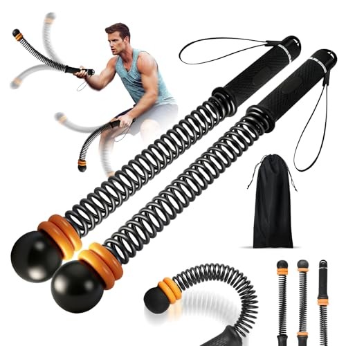 Battle Ropes ohne Seil, Fitness Sportseil für Home Gym, 2 Stück gewichtet Schwarz