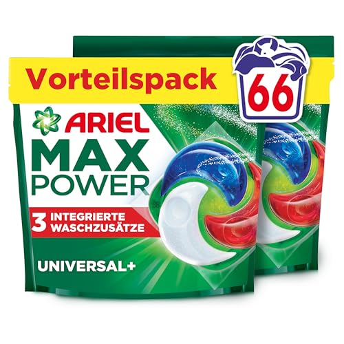 Ariel Max Power PODS, Flüssigwaschmittelkapseln 66 Wäschen, Universal+